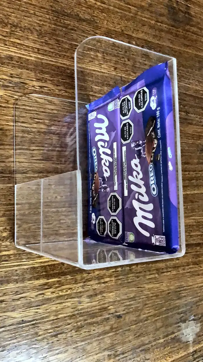 Portaproducto de acrílico de mesón